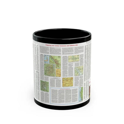 USA - Scenic Treasures and Historic Sites (1966) (Map) Black Coffee Mug 11oz - Go Mug Yourself