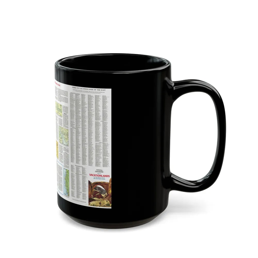 USA - Scenic Treasures and Historic Sites (1966) (Map) Black Coffee Mug-Go Mug Yourself