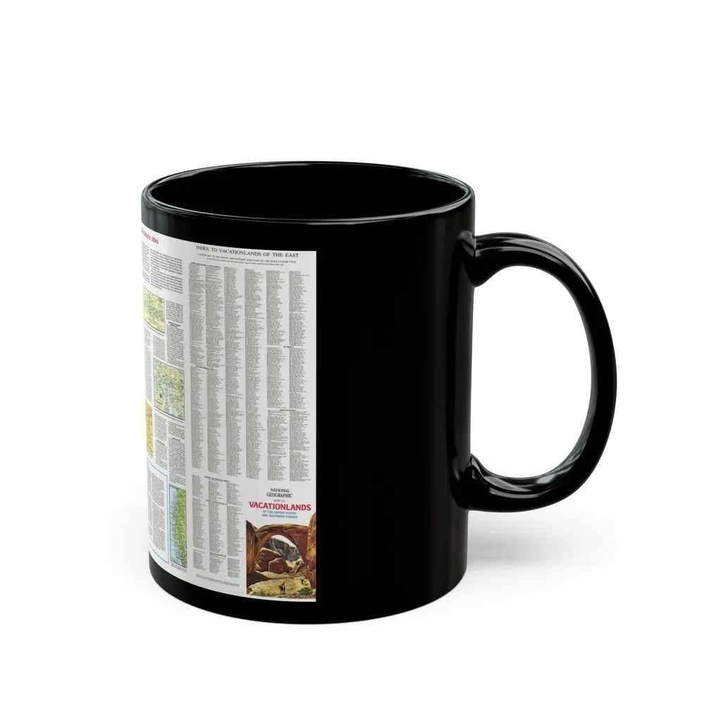 USA - Scenic Treasures and Historic Sites (1966) (Map) Black Coffee Mug-Go Mug Yourself