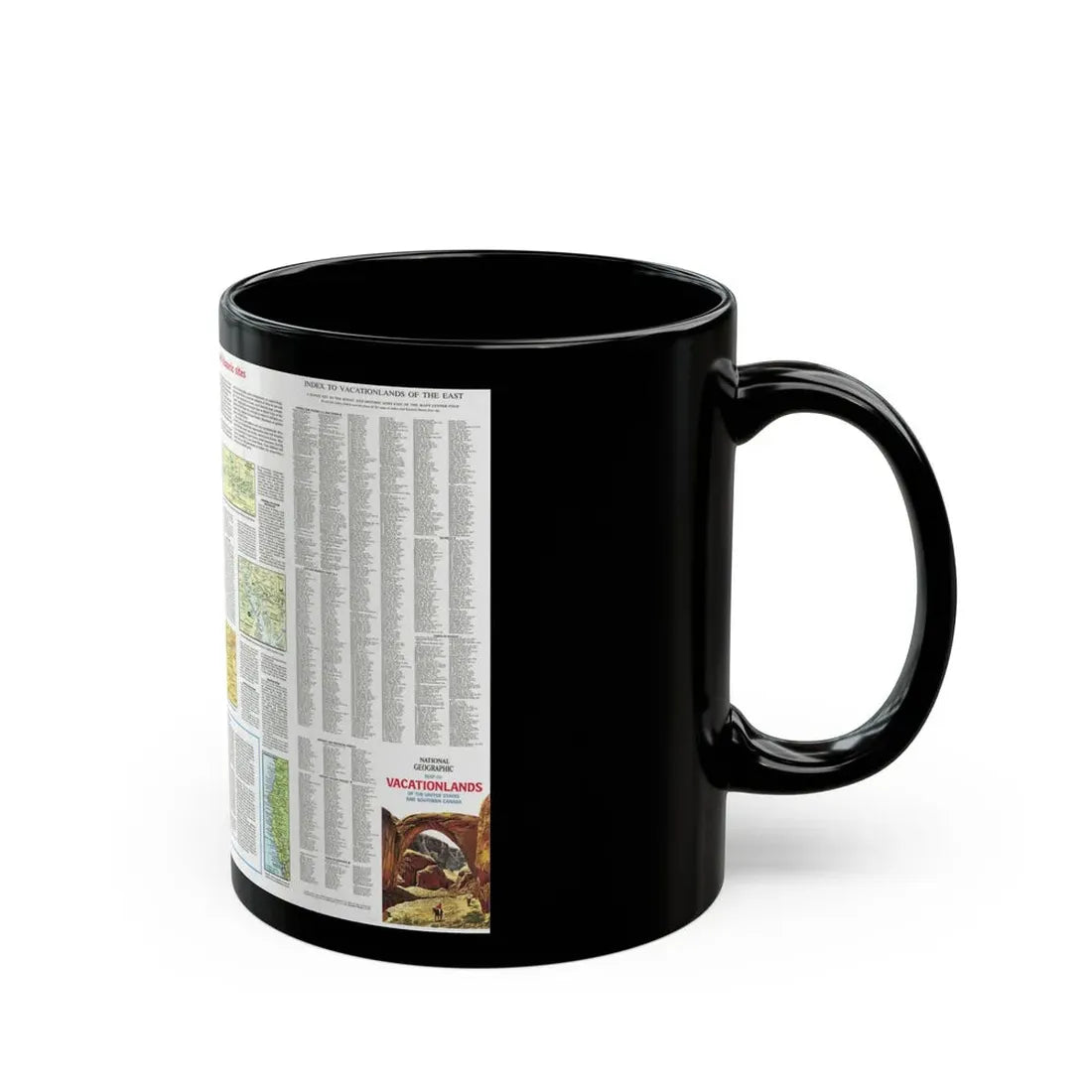 USA - Scenic Treasures and Historic Sites (1966) (Map) Black Coffee Mug - Go Mug Yourself