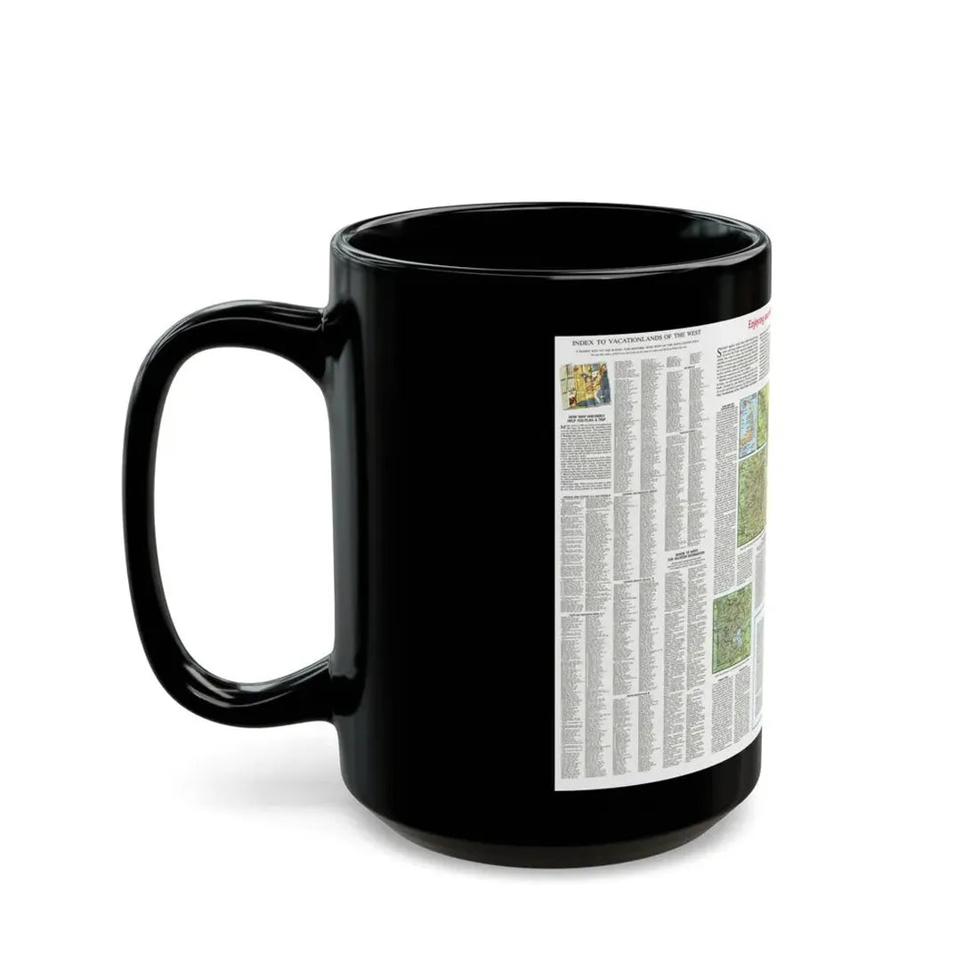 USA - Scenic Treasures and Historic Sites (1966) (Map) Black Coffee Mug - Go Mug Yourself