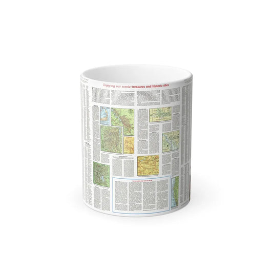 USA - Scenic Treasures and Historic Sites (1966) (Map) Color Changing Mug 11oz-Go Mug Yourself