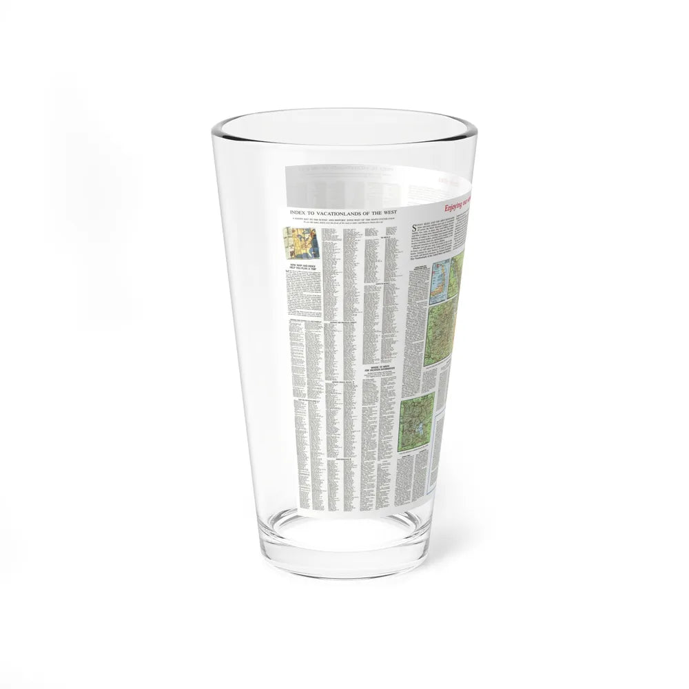 USA - Scenic Treasures and Historic Sites (1966) (Map) Pint Glass 16oz-Go Mug Yourself