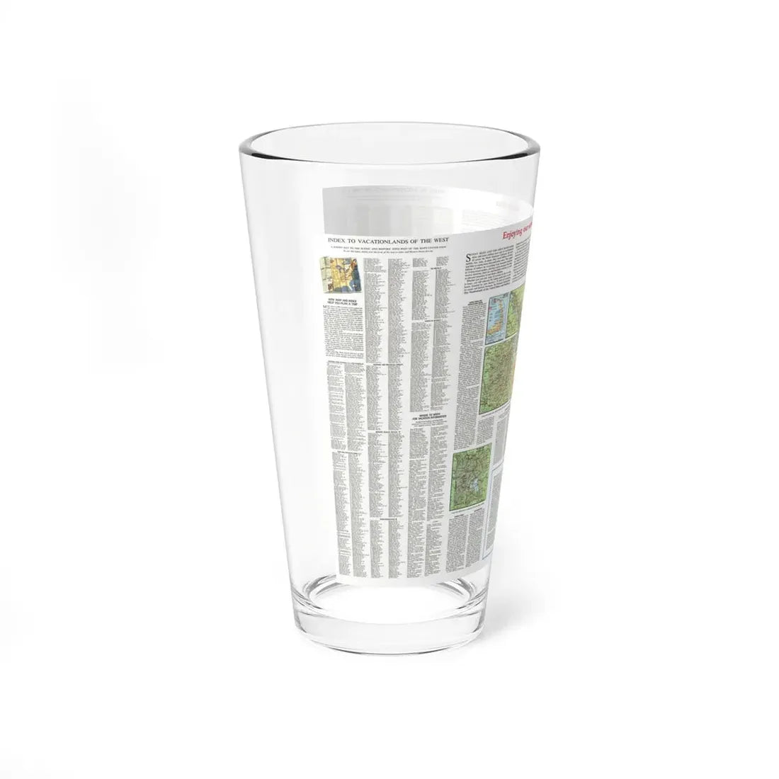 USA - Scenic Treasures and Historic Sites (1966) (Map) Pint Glass 16oz - Go Mug Yourself