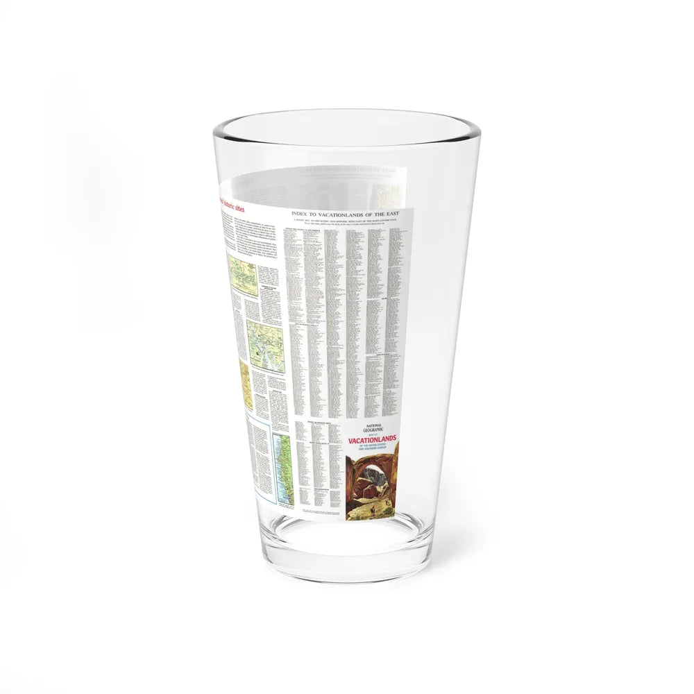 USA - Scenic Treasures and Historic Sites (1966) (Map) Pint Glass 16oz-Go Mug Yourself