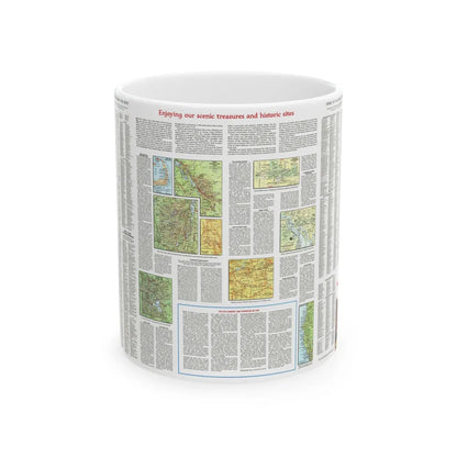 USA - Scenic Treasures and Historic Sites (1966) (Map) White Coffee Mug-11oz-Go Mug Yourself