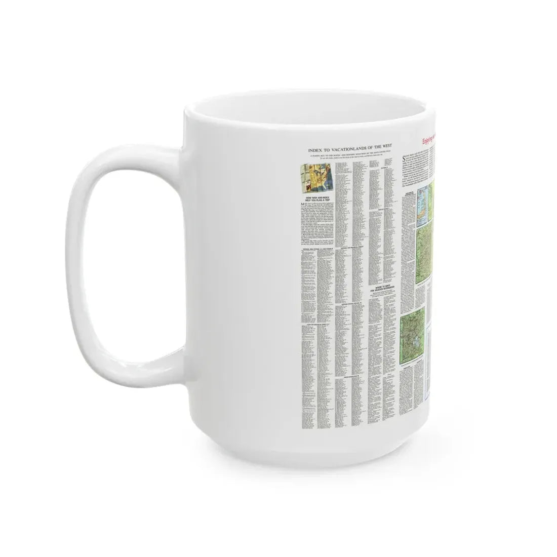 USA - Scenic Treasures and Historic Sites (1966) (Map) White Coffee Mug - Go Mug Yourself