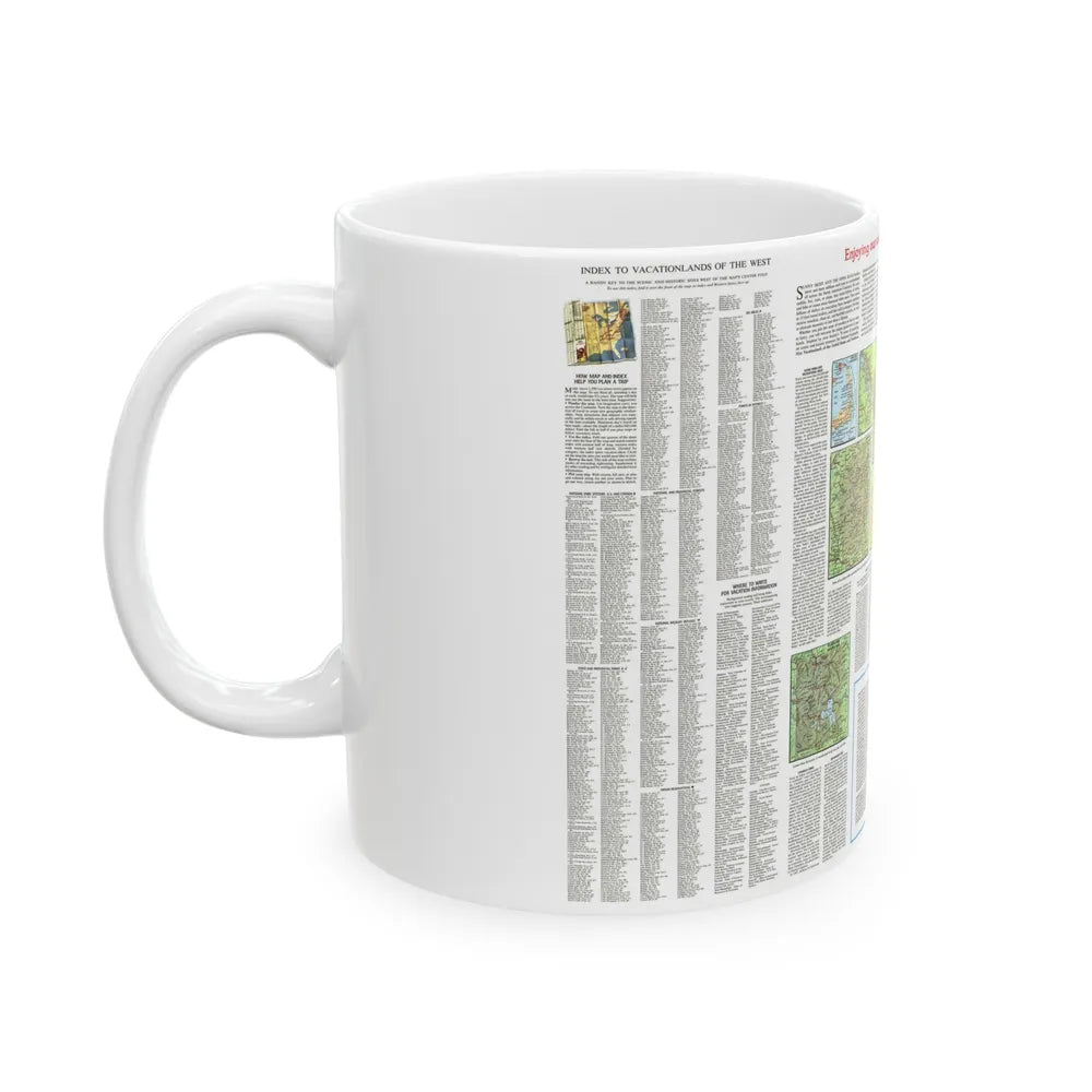 USA - Scenic Treasures and Historic Sites (1966) (Map) White Coffee Mug-Go Mug Yourself