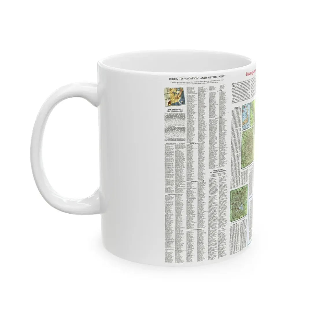 USA - Scenic Treasures and Historic Sites (1966) (Map) White Coffee Mug - Go Mug Yourself