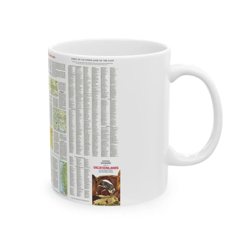 USA - Scenic Treasures and Historic Sites (1966) (Map) White Coffee Mug-Go Mug Yourself