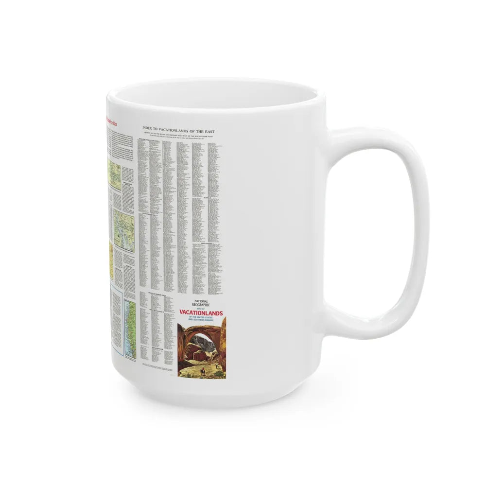 USA - Scenic Treasures and Historic Sites (1966) (Map) White Coffee Mug-Go Mug Yourself