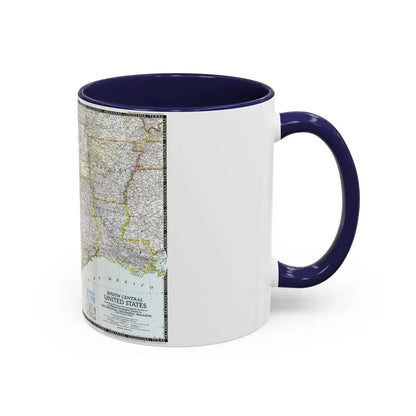 USA - South Central (1947) (Map) Accent Coffee Mug - Go Mug Yourself
