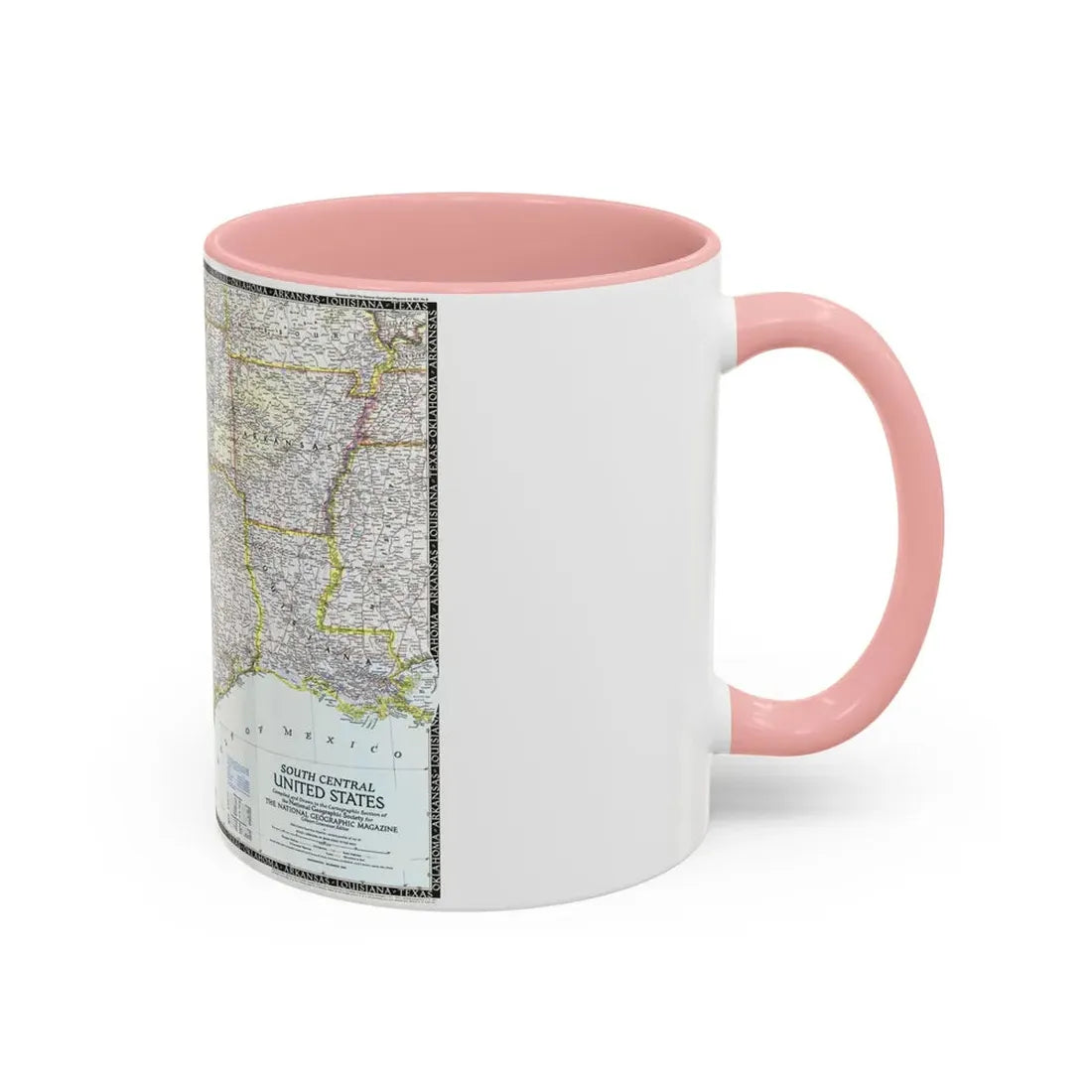 USA - South Central (1947) (Map) Accent Coffee Mug - Go Mug Yourself