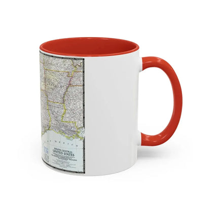 USA - South Central (1947) (Map) Accent Coffee Mug - Go Mug Yourself