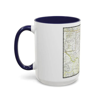 USA - South Central (1947) (Map) Accent Coffee Mug - Go Mug Yourself