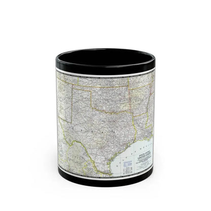 USA - South Central (1947) (Map) Black Coffee Mug 11oz - Go Mug Yourself