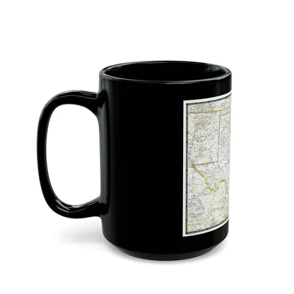 USA - South Central (1947) (Map) Black Coffee Mug-Go Mug Yourself