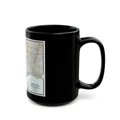 USA - South Central (1947) (Map) Black Coffee Mug - Go Mug Yourself
