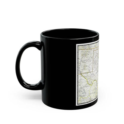 USA - South Central (1947) (Map) Black Coffee Mug-Go Mug Yourself