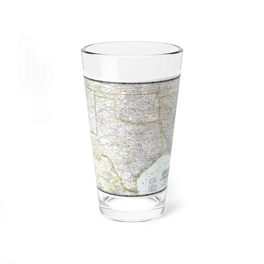 USA - South Central (1947) (Map) Pint Glass 16oz-16oz-Go Mug Yourself