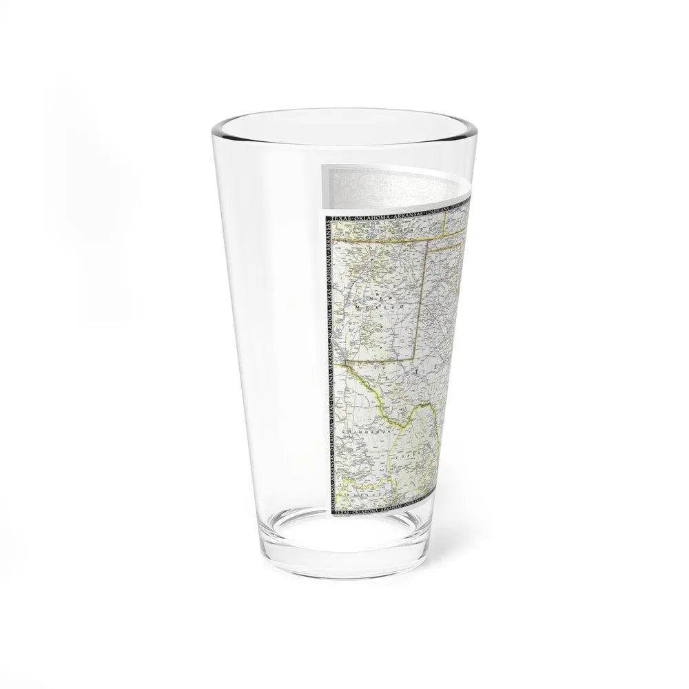 USA - South Central (1947) (Map) Pint Glass 16oz-Go Mug Yourself