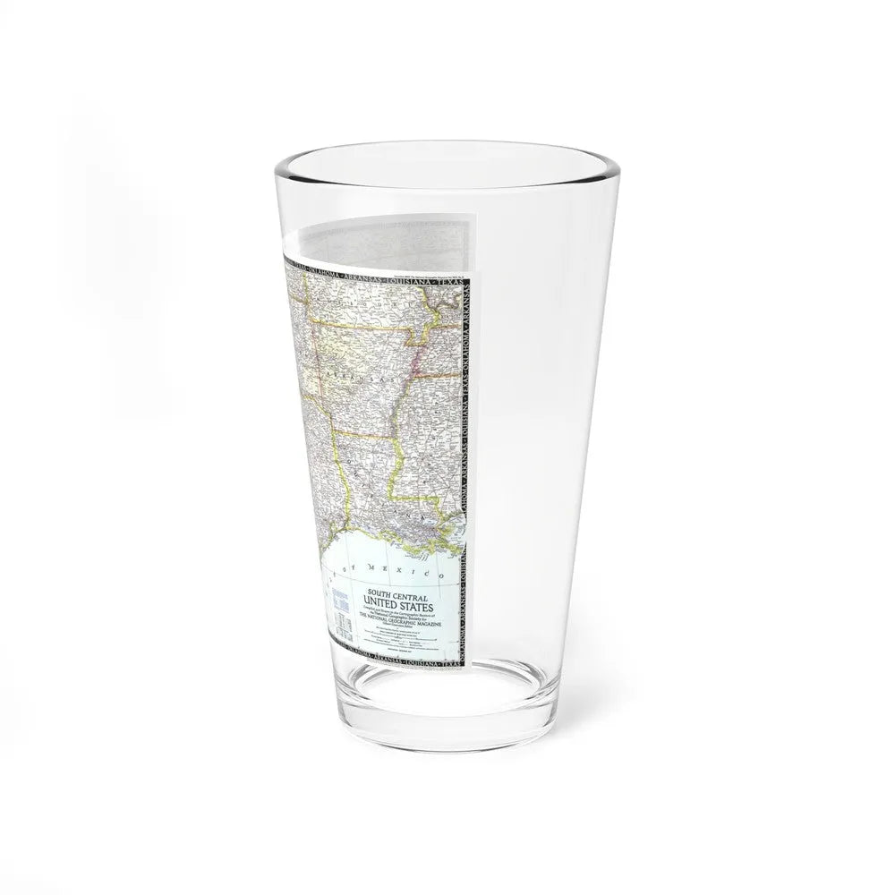 USA - South Central (1947) (Map) Pint Glass 16oz-Go Mug Yourself