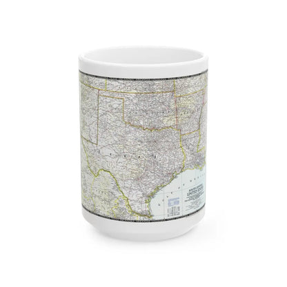 USA - South Central (1947) (Map) White Coffee Mug-15oz-Go Mug Yourself