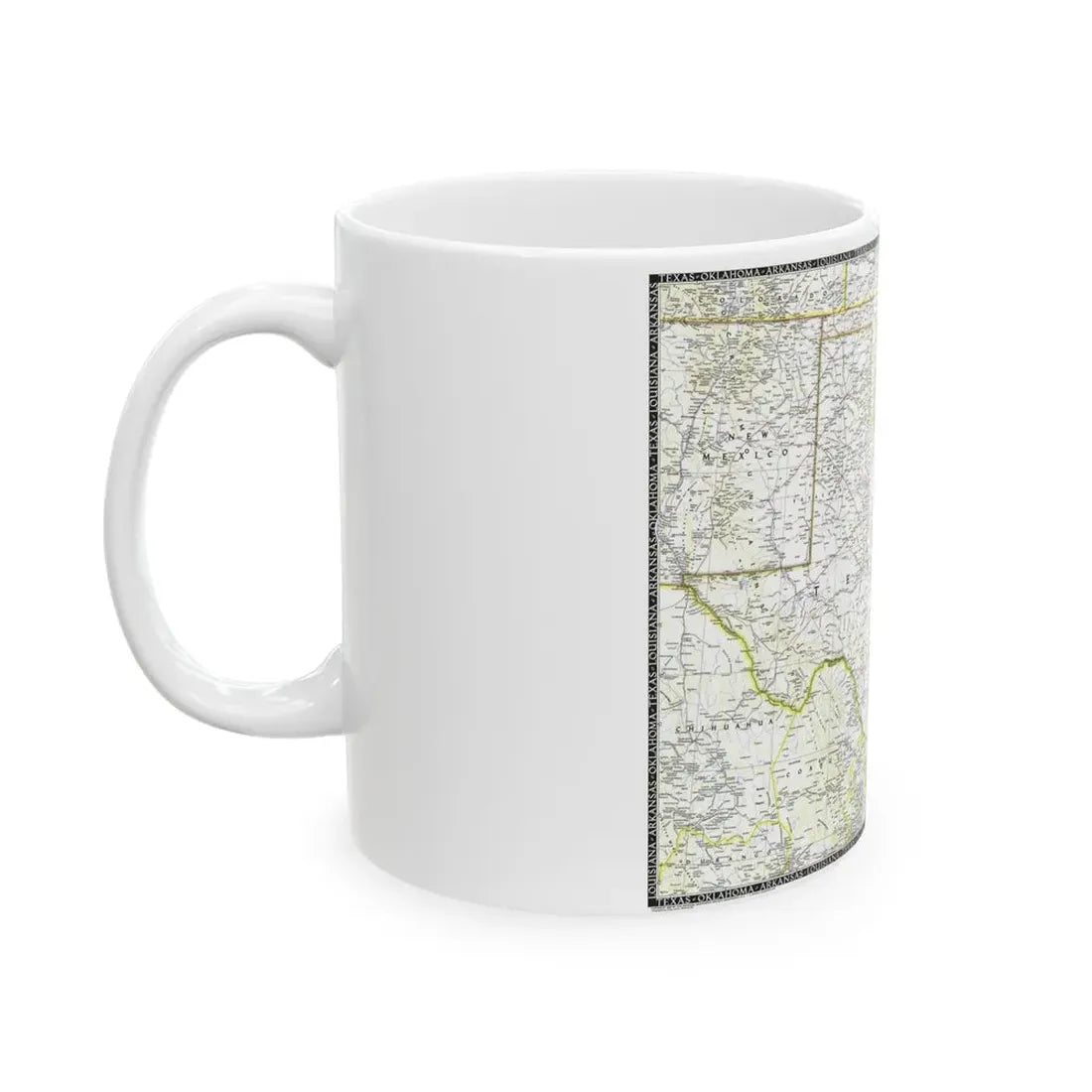USA - South Central (1947) (Map) White Coffee Mug - Go Mug Yourself