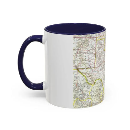 USA - South Central (1961) (Map) Accent Coffee Mug - Go Mug Yourself