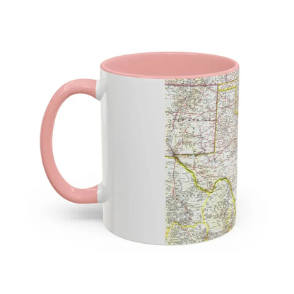 USA - South Central (1961) (Map) Accent Coffee Mug - Go Mug Yourself