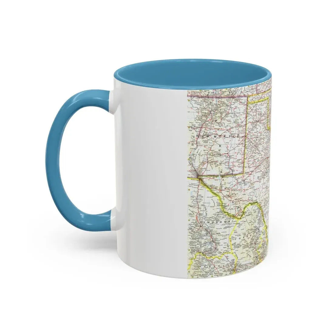 USA - South Central (1961) (Map) Accent Coffee Mug - Go Mug Yourself