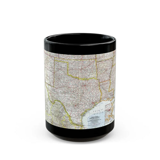 USA - South Central (1961) (Map) Black Coffee Mug-15oz-Go Mug Yourself