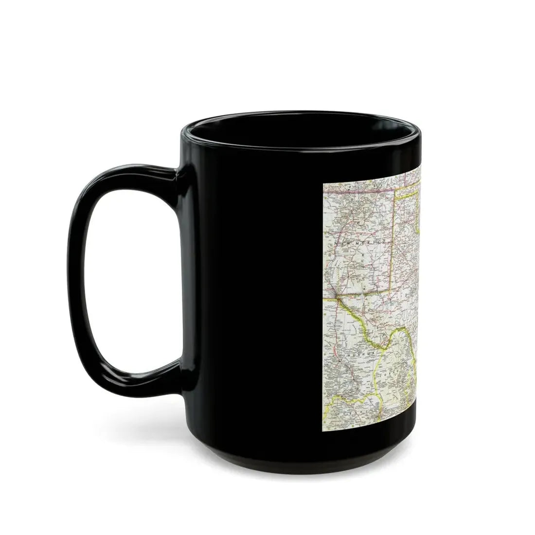 USA - South Central (1961) (Map) Black Coffee Mug - Go Mug Yourself