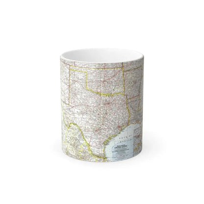 USA - South Central (1961) (Map) Color Changing Mug 11oz Default Title 11oz - Go Mug Yourself