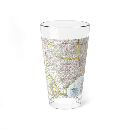 USA - South Central (1961) (Map) Pint Glass 16oz-16oz-Go Mug Yourself