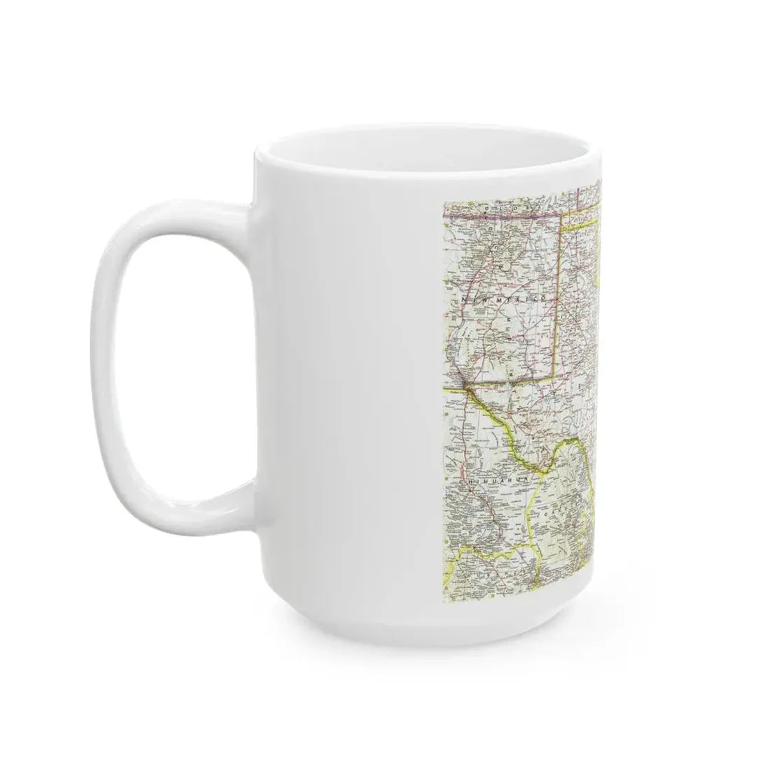 USA - South Central (1961) (Map) White Coffee Mug - Go Mug Yourself