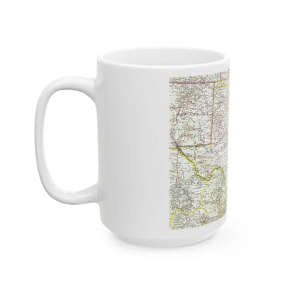 USA - South Central (1961) (Map) White Coffee Mug - Go Mug Yourself