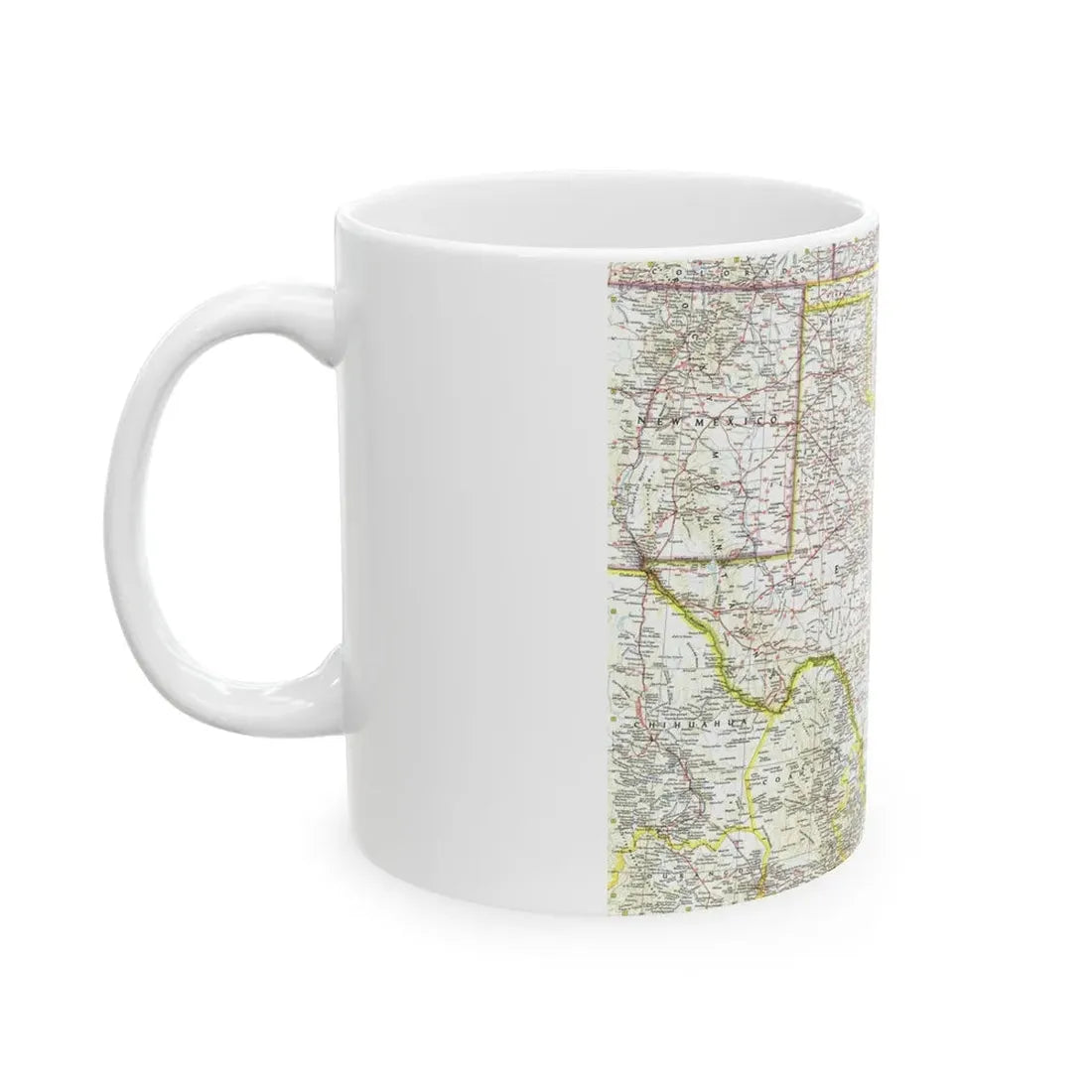 USA - South Central (1961) (Map) White Coffee Mug - Go Mug Yourself