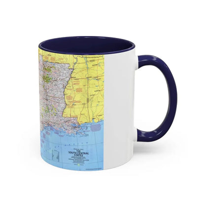 USA - South Central States 1 (1974) (Map) Accent Coffee Mug - Go Mug Yourself