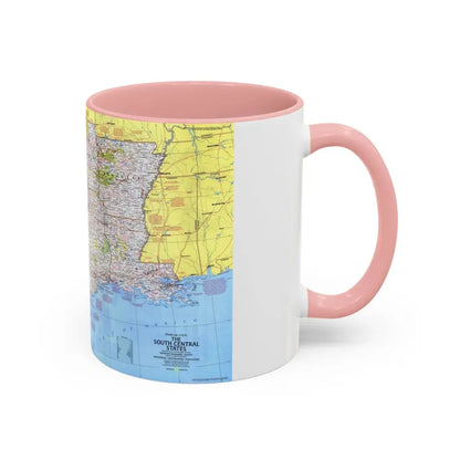 USA - South Central States 1 (1974) (Map) Accent Coffee Mug - Go Mug Yourself