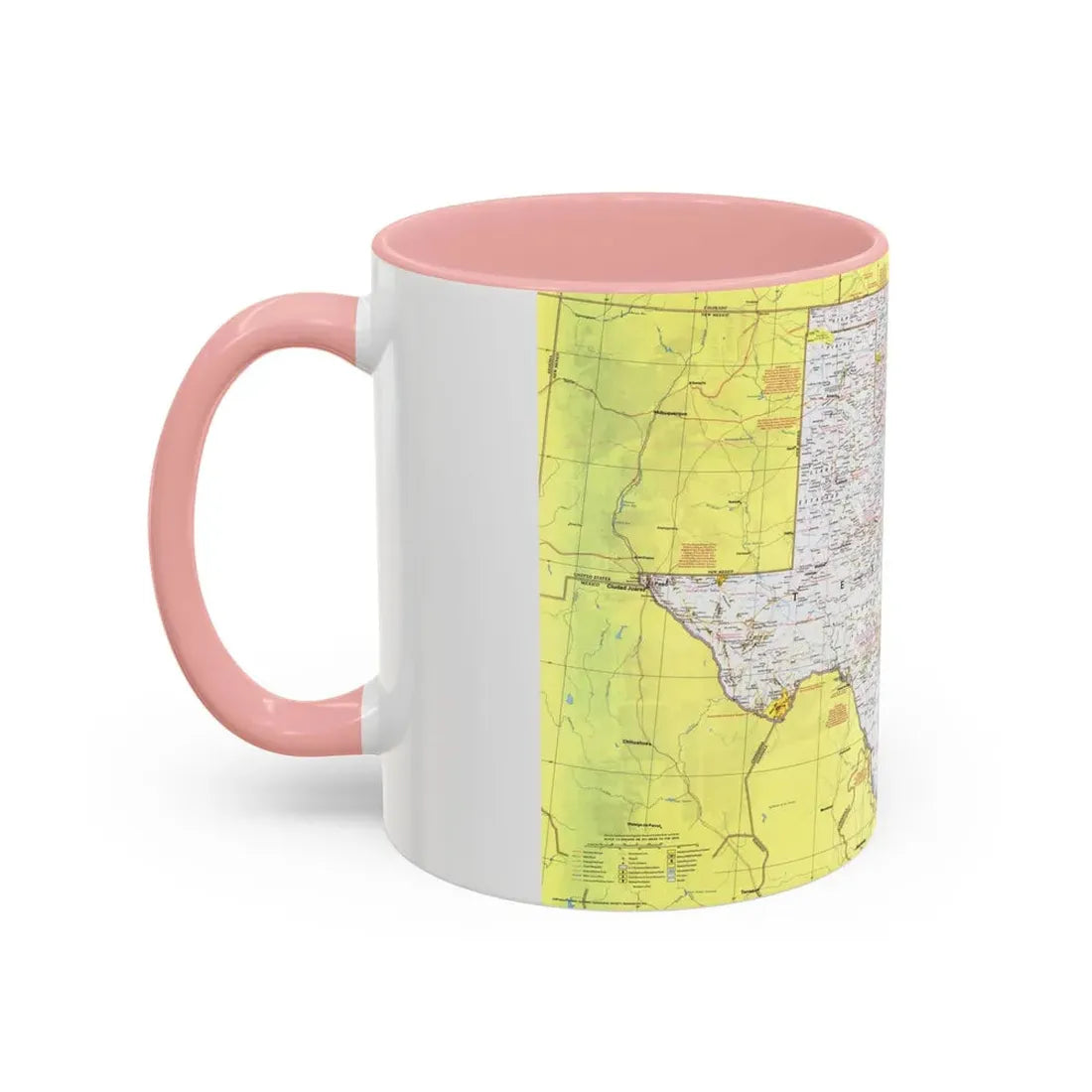 USA - South Central States 1 (1974) (Map) Accent Coffee Mug - Go Mug Yourself