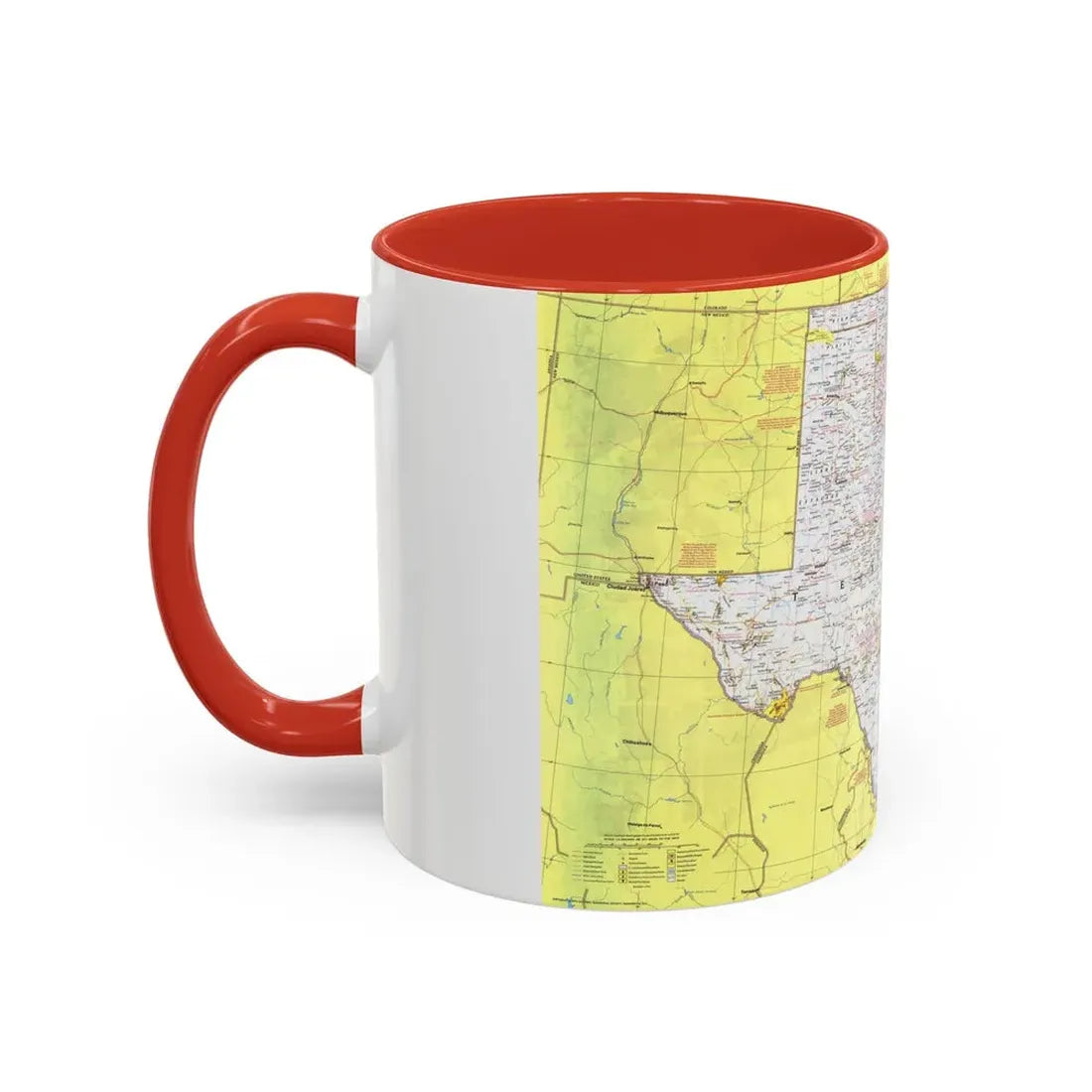 USA - South Central States 1 (1974) (Map) Accent Coffee Mug - Go Mug Yourself