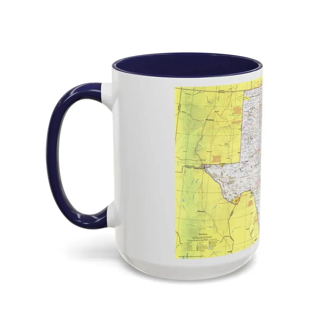 USA - South Central States 1 (1974) (Map) Accent Coffee Mug - Go Mug Yourself