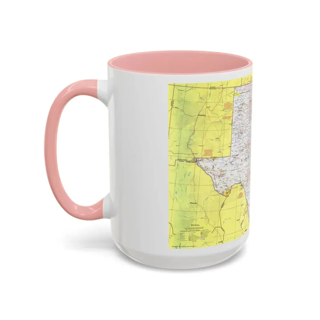 USA - South Central States 1 (1974) (Map) Accent Coffee Mug - Go Mug Yourself