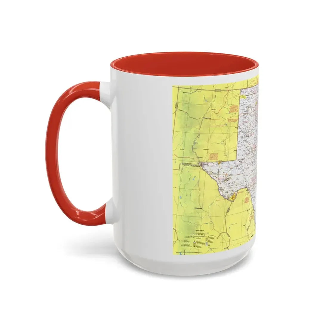 USA - South Central States 1 (1974) (Map) Accent Coffee Mug - Go Mug Yourself