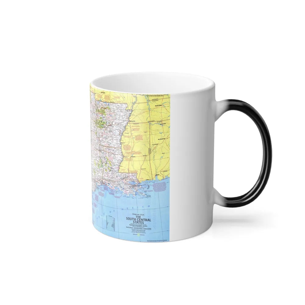 USA - South Central States 1 (1974) (Map) Color Changing Mug 11oz-Go Mug Yourself