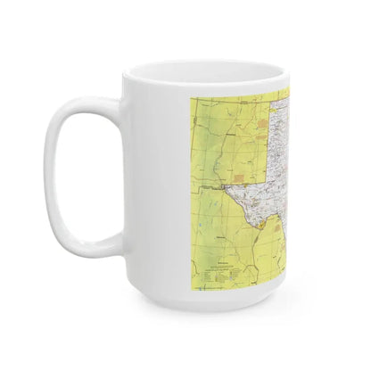 USA - South Central States 1 (1974) (Map) White Coffee Mug - Go Mug Yourself