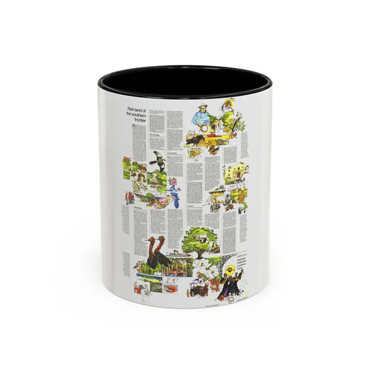 USA - South Central States 2 (1974) (Map) Accent Coffee Mug 11oz Black - Go Mug Yourself