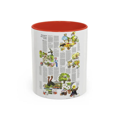 USA - South Central States 2 (1974) (Map) Accent Coffee Mug 11oz Red - Go Mug Yourself