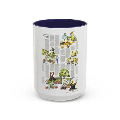 USA - South Central States 2 (1974) (Map) Accent Coffee Mug 15oz Navy - Go Mug Yourself